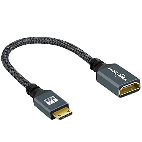 Twozoh Mini HDMI to HDMI変換アダプタ Mini HDMI(オス)-HDMI(...
