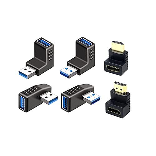 USB コネクタ 直角 アダプタ 右向き/左向き/上向き/下向き USB 3.0 アダプタ 4個セッ...