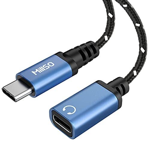 MillSO usb c 延長ケーブル 1.2m タイプc 延長コード オーディオ専用 ナイロン編み...