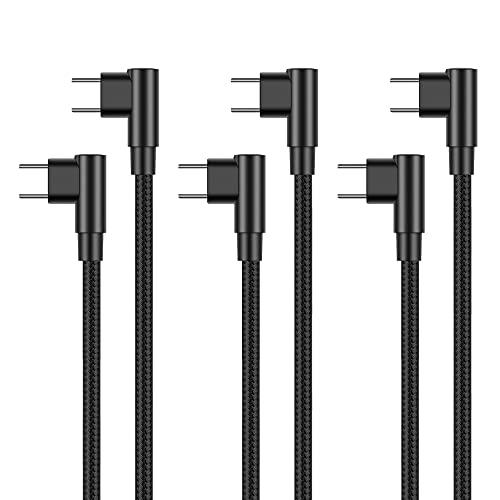 USB-C ＆ ケーブル L字型 SLEIJAOOE (2m ブラック) (3本セット) 【 60W...