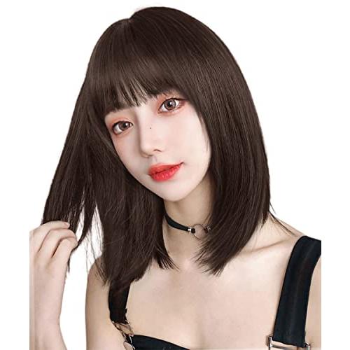 AISIQUEENSウィッグ セミロング レディース フルウィッグ ボブ ミデイアム wig 女装 ...