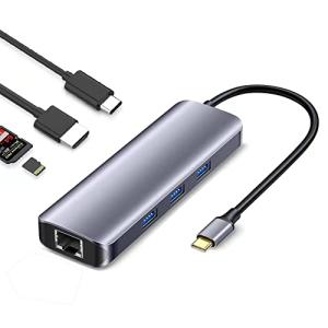 【2023高機能版】USB C ハブ 8-in-1 USB Type C ハブ HDMI ドッキングステーション 変換アダプタ 【1Gbps イーサネ｜lemonbb