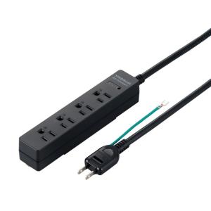 電源タップ コンセント YAZAWA ヤザワコーポレーション コード長2m コンセント4口 絶縁カバ...