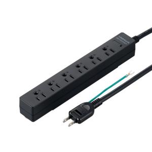 電源タップ コンセント YAZAWA ヤザワコーポレーション コード長2m コンセント6口 絶縁カバ...