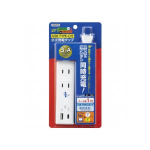国内海外兼用タップ USB急速充電 YAZAWA ヤザワ コンセント2口 USB1ポート＋TY PE...