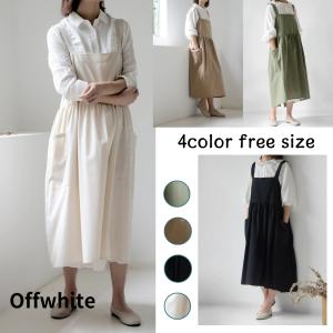 エプロン かぶるだけ ワンピース おしゃれ 保...の詳細画像2