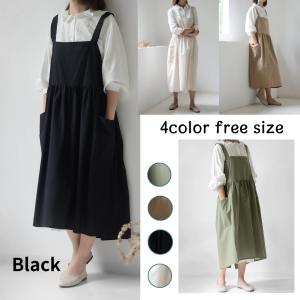 エプロン かぶるだけ ワンピース おしゃれ 保...の詳細画像4