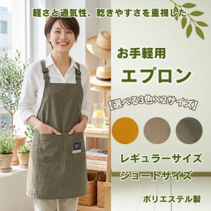 エプロン 簡易用 軽量 通気性 超薄手 ポリエステル 軽作業用 アジャスト 男女兼用 メンズ レディース