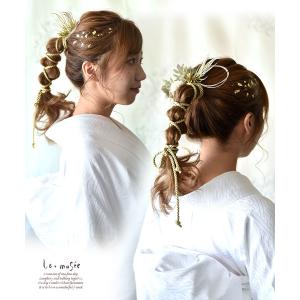 ドライフラワー 成人式 袴 髪飾り 紐 水引 ...の詳細画像5