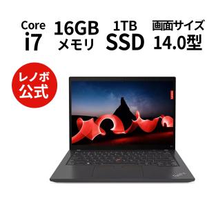 ★1 Lenovo ノートパソコン ThinkPad T14 Gen 4：Core i7-1360P搭載 14.0型 2.8K OLED液晶 16GBメモリー 1TB SSD Officeなし Windows11 ブラック｜lenovo