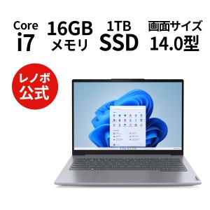 Lenovo ノートパソコン ThinkBook 14 Gen 6：Core i7-1355U搭載 14.0型 2.2K IPS液晶 16GBメモリー 1TB SSD Office付き Windows11 アークティックグレー｜lenovo