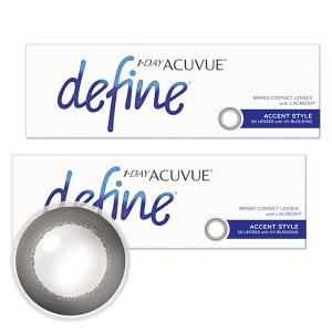 ワンデーアキュビュー ディファイン モイスト アクセントスタイル 30枚パック 2箱 カラコン 1day ACUVUE define one day｜lens-deli