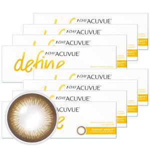 ワンデーアキュビュー ディファイン モイスト ラディアントブライト 30枚パック 8箱 カラコン 1day ACUVUE define one day