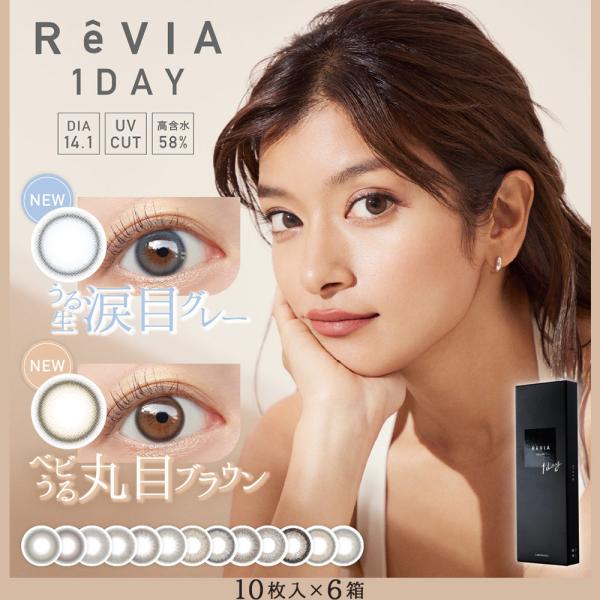 レヴィアワンデー カラー Revia 1day color 10枚 6箱 カラコン 度あり 度なし ...