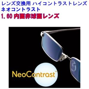 ネオコントラスト1.60　内面非球面　度付き　度入りハイコントラストレンズ　防眩レンズ　メガネ　レンズ交換　持込可能　