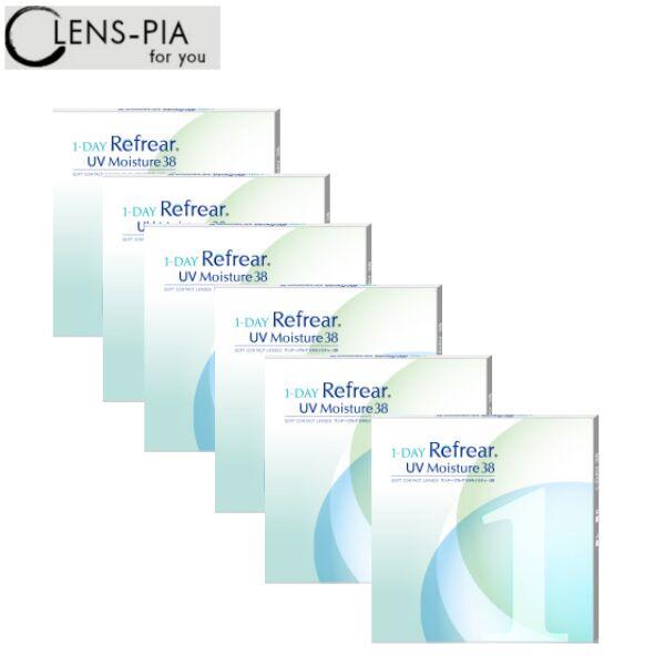 6箱 3ヵ月パック クリア コンタクト ワンデーリフレア38 1日使い捨て UVモイスチャー 1箱3...