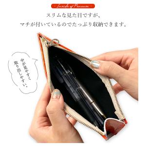 本革 イタリアンアート ペンケース 筆箱 レザ...の詳細画像5