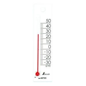 シンワ測定 温度計プチサーモスクエア縦120フック穴白 48705｜leojp