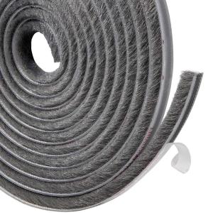 YINKE 隙間テープ すきまモヘアテープ グレー 10m×7mm×12mm
