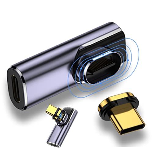 fine-R USB-C マグネット式 方向変換アダプター USB4 TYPE-C 左右 高速充電 ...