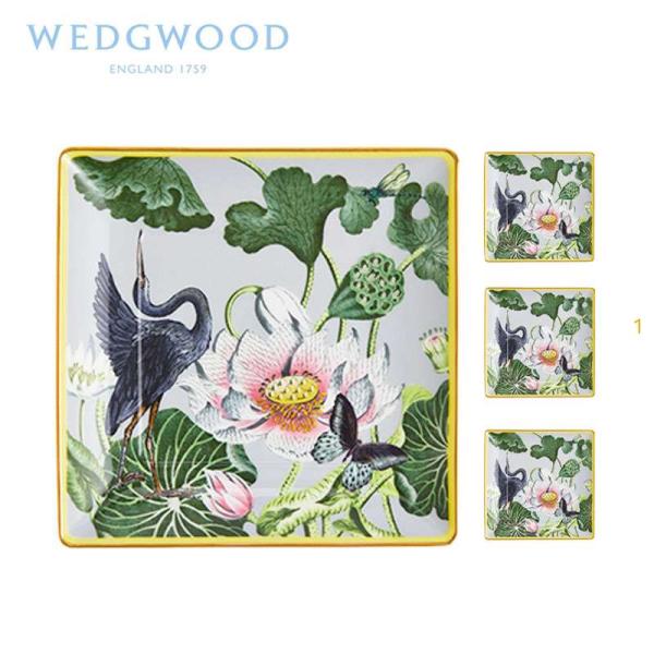 ウェッジウッド Wedgwood ジオ スモールスクエアプレート 4枚セット 皿 結婚祝い プレゼン...