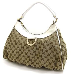 *2022.07.29 グッチ バッグ アビー ショルダーバッグ レディース 189833 保護カバー GUCCI ベージュ ホワイト アビーライン ハンドバッグ 美品