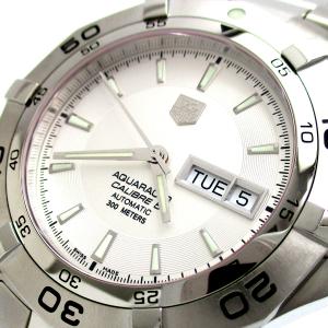 ＊2021.10.10 タグ・ホイヤー 時計 アクアレーサー オート メンズ デイデイト シルバー文字盤 WAF2011 ホイヤー WAF2011.BA0818 自動巻き