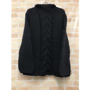 【中古】 100％ NADEE BY AAYUSHI ナディーバイアユーシ ケーブルニット ブラック...