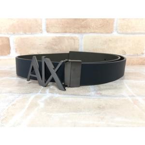 【中古】 ARMANI EXCHANGE アルマーニエクスチェンジ A|Xバックル レザーベルト ブ...