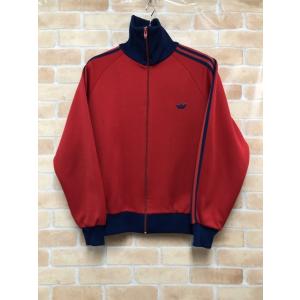 【中古】 adidas アディダス 80s トラックジャケット デサント製 ADS-4F レッド 3...