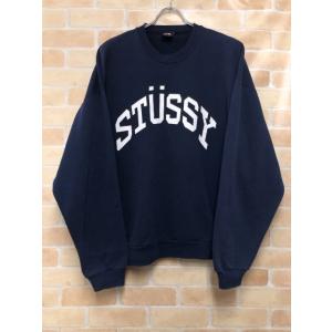 【中古】 STUSSY ステューシー クルーネックスウェット アーチロゴ メキシコ製 ネイビー XL 111449609