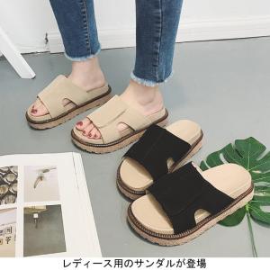PU サンダル 厚底 ビーサン スリッパ レディース 厚底サ...