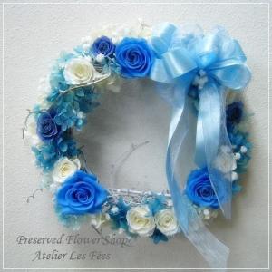 白バラ リース ギフト 結婚祝い 開店祝い プリザーブドフラワー