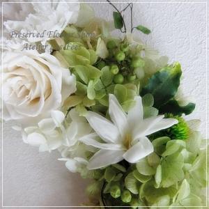 白バラ リース ギフト 結婚祝い 開店祝い プ...の詳細画像1