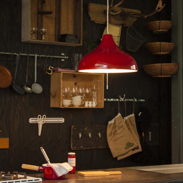 ペンダントライト　ＧＡＭＢＬＩＮＧ ２ＰＬ　レッド