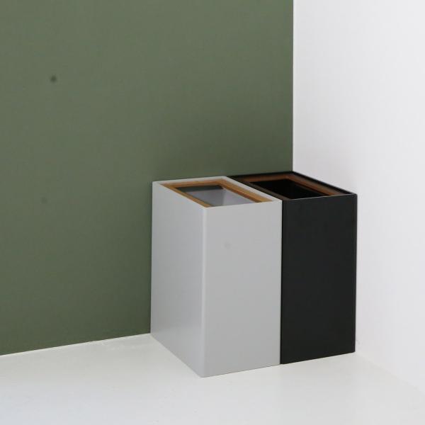 スマートダストボックス角Ｒ　ライトグレー×オーク