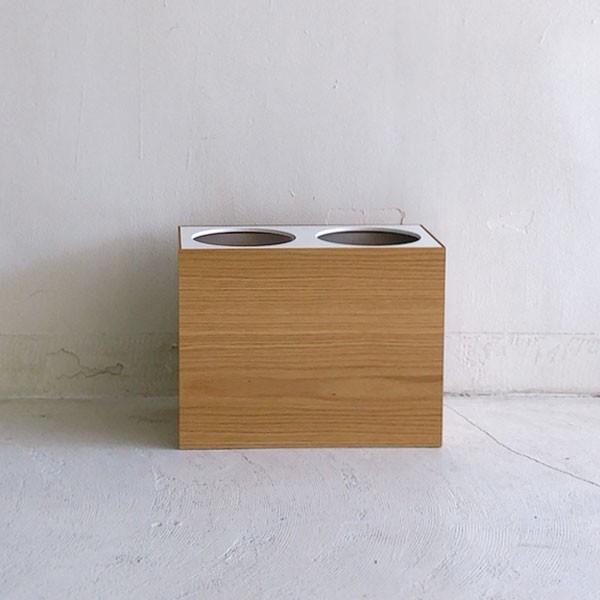 分別ダストボックス W　中子付き 国産木製　enso