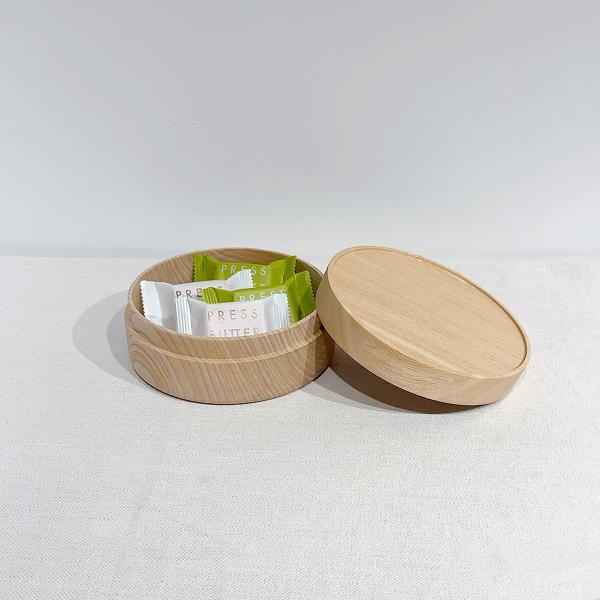 木地の菓子器　丸形 ナチュラル