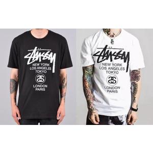 大人気＆ステューシー STUSSY WORLD TOUR TEE Tシャツ 半袖