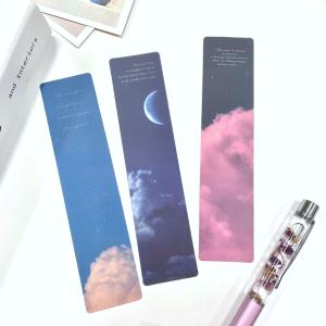 柄違い5枚組 しおり 透明 ブックマーク 本 読書 空 夜空