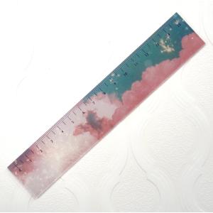 【ピンク 雲 定規 】 15cm マジックアワー じょうぎ 測定 学校 オフィス 文房具 文具 デスク おしゃれ 事務用品 インテリア ステーショナリー｜lessentiel-japon