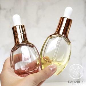 スポイトボトルグラス】30ml イエローゴールド ガラス製 オーロラ 詰替