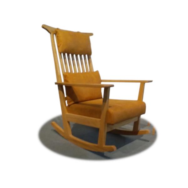 LEGACY レガシー ロッキングチェア  IC-066 ビンテージキャメル ファブリック×レッドオ...