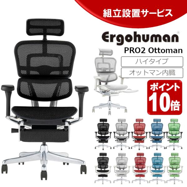 在庫限り エルゴヒューマン プロ2 新基盤 オットマン ハイタイプ EHP2-LPL-DR ergo...