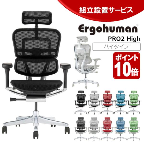 エルゴヒューマン プロ２ 新基盤 ハイタイプ EHP2-HAM-DR ergohuman pro2 ...