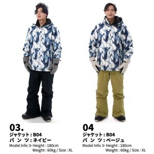スキーウェア スノーボードウェア メンズ 上下...の詳細画像4