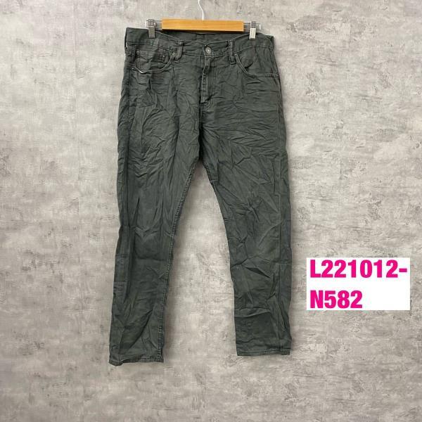 Levi&apos;s リーバイス 508TM グレー ジップフライ チノ カラーパンツ W32L30 実寸W...