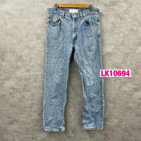 Levi&apos;s505R ライトブルー レギュラー ジップフライ デニムジーンズパンツ W33L30 実...