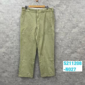 Dickies874 ディッキーズ カーキベージュ ジップフライ ワークパンツ W36L32 実寸W36in 874KH USA 海外輸入古着 S211208-N027｜leteety0120