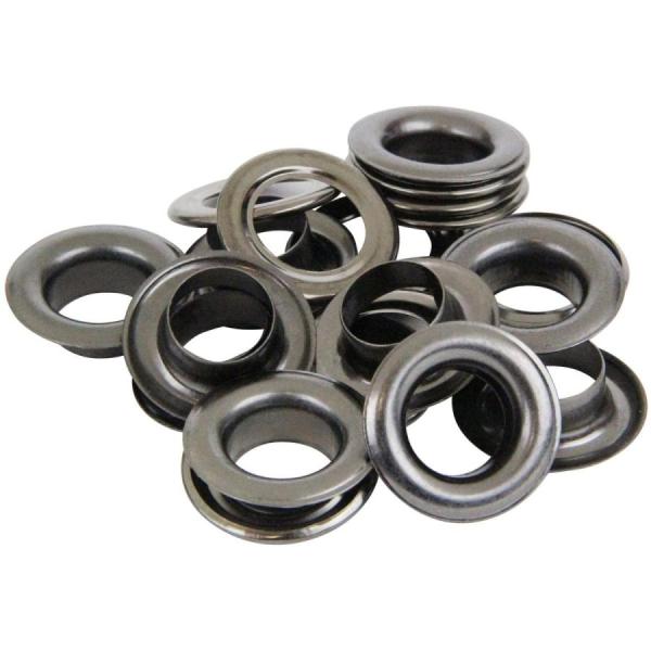 ハトメ No.28 黒ニッケル 20個入り 内径約12mm ハトメリング アイレット レザークラフト